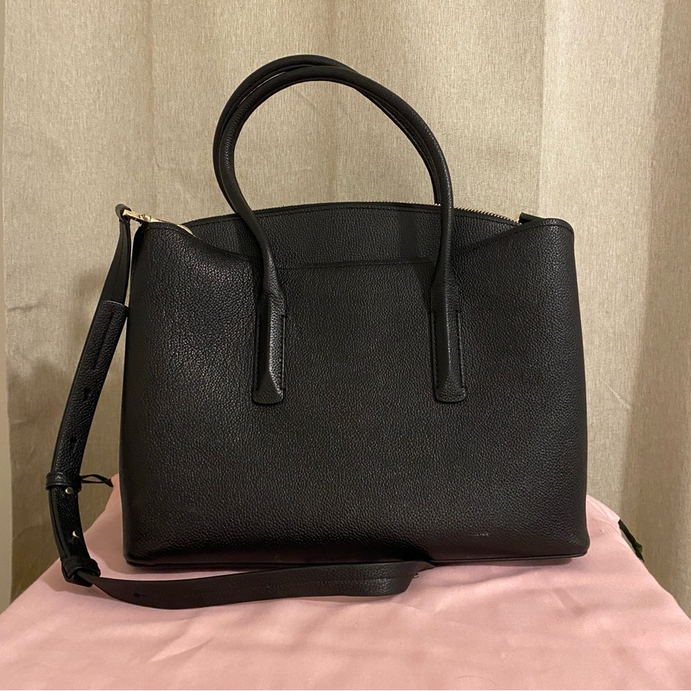 Kate Spade Black Large Margaux Satchel with Crossbody Strap - Picture 3 of 8